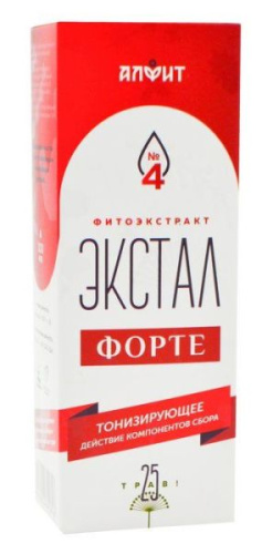 Сироп на растительном сырье непрозрачный пастеризованный "Экстал-4 ФОРТЕ", 100 мл