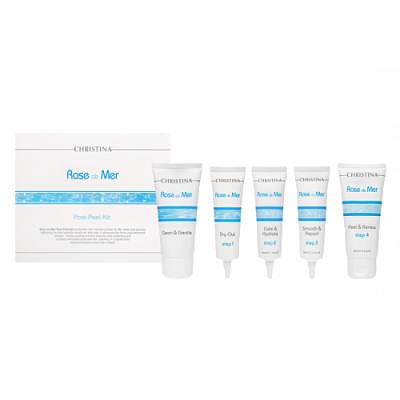 Rose de Mer Post Peel Kit - Набор для постпилингового ухода, 3 препарата