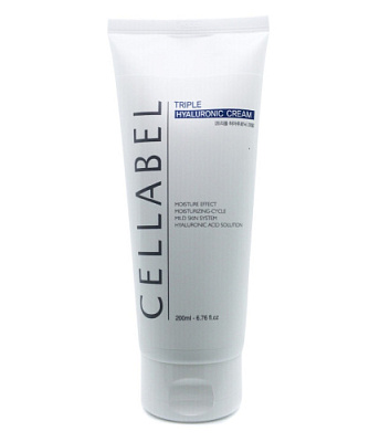 Cellabel Triple Hyaluronic Cream - Биомиметический омолаживающий крем «НА-III», 200 мл ЧЗ