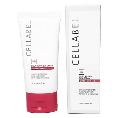 Cellabel Daily Repair Sun Cream SPF50 - Восстанавливающий солнцезащитный крем SPF50, 50 мл