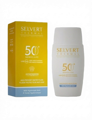 Selvert Thermal Солнцезащитный крем-гель с гиалуроновой кислотой против старения SPF50. 50мл