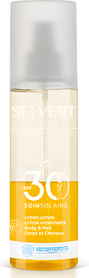 Selvert Thermal Двухфазный солнцезащитный спрей для теля и волос, SPF 30 / Sun Care Hydro-Lotin. Bod