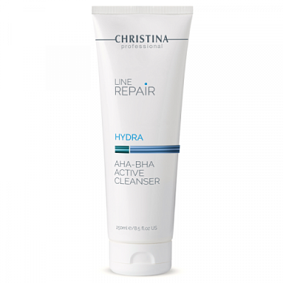 Line Repair Hydra Aha-Bha Active Cleanser - Очищающий активный гель с AHA-BHA кислотами, 250 мл