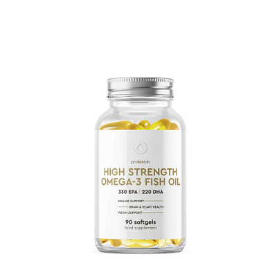 Probiolab Усиленная Омега-3 330 ЕПК/220 ДГК Рыбий жир 90 капс/High Strength Omega-3 Fish Oil