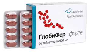 ГлобиФер форте 900 мг, 20 таб.