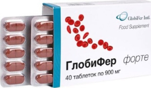 ГлобиФер форте 900 мг, 40 таб.