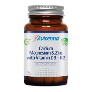 Avicenna Кальций, Магний, Цинк, Витамин D3 + K2, 60 табл